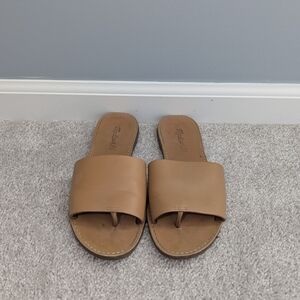 Madewell Tan Slide Sandals